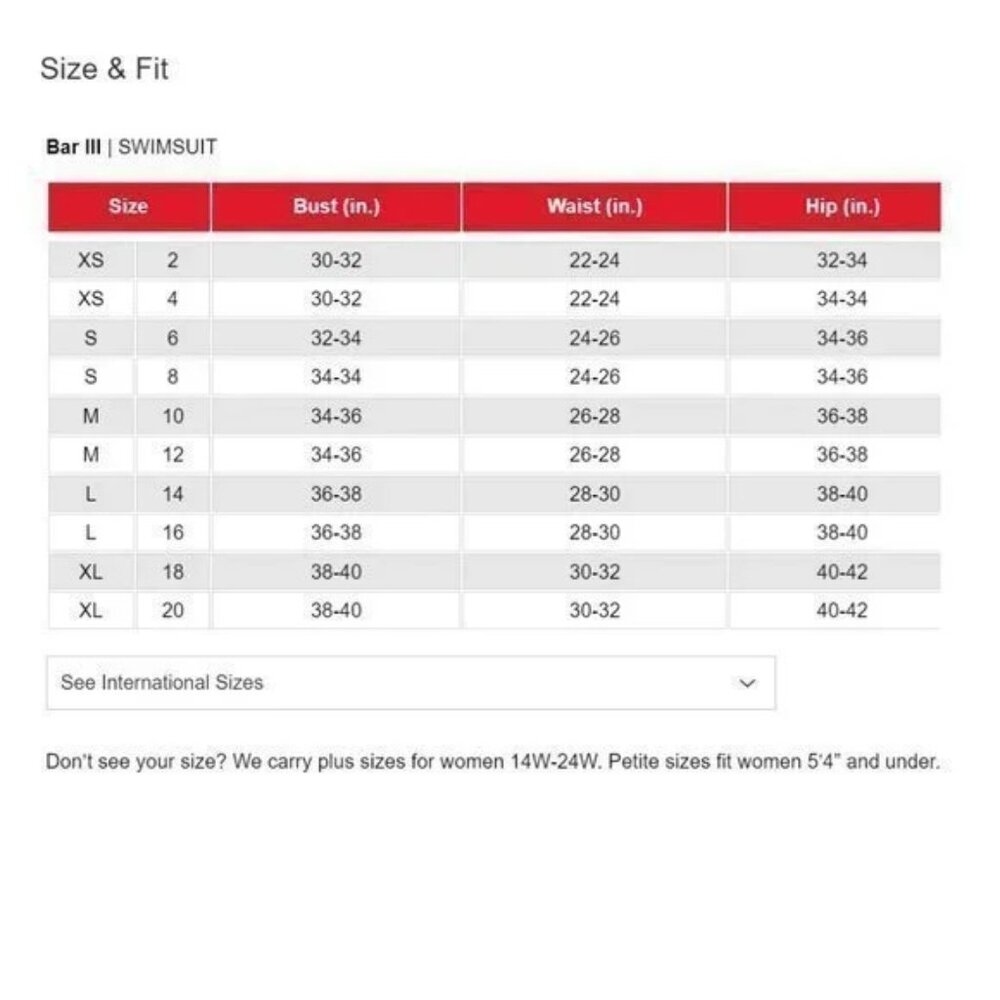 LAST ONE -Bar III Women's One Piece Swimsuit- Size M/ L - Picture 7 of 7